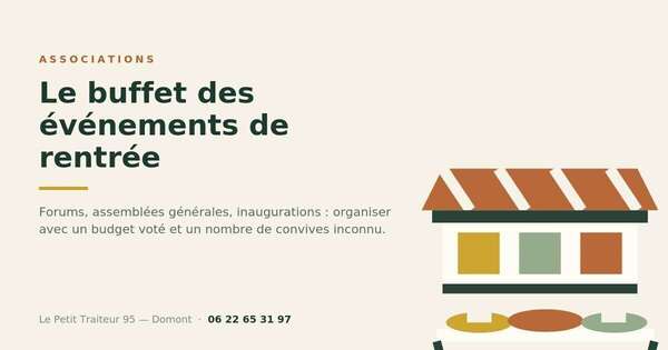 Traiteur pour forum des associations et événement de rentrée dans le 95