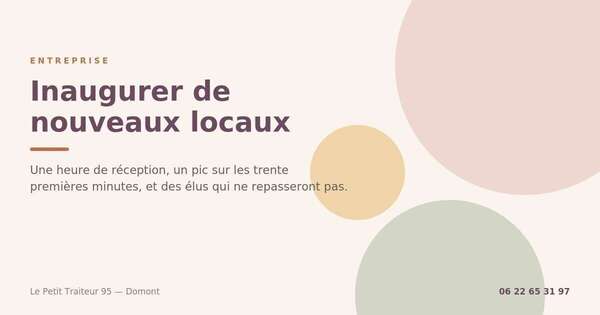 Pot d'inauguration de nouveaux locaux dans le Val-d'Oise