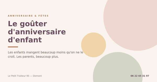 Goûter d'anniversaire d'enfant livré dans le Val-d'Oise