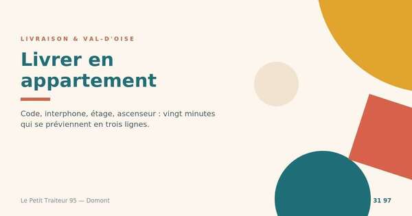 Livraison traiteur en appartement dans le Val-d'Oise