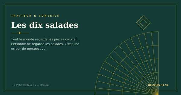 Les dix salades du Petit Traiteur 95 livrées dans le Val-d'Oise