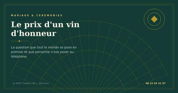 Prix d'un vin d'honneur de mariage dans le Val-d'Oise