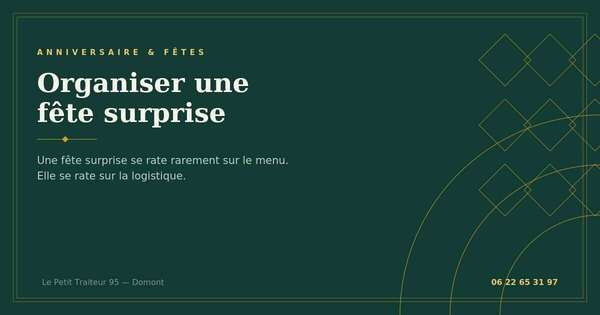 Buffet de fête surprise livré dans le Val-d'Oise