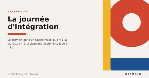 Déjeuner d'intégration livré en entreprise dans le Val-d'Oise