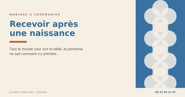 Réception de naissance livrée à domicile dans le Val-d'Oise