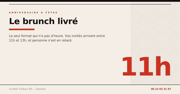 Brunch livré à domicile dans le Val-d'Oise