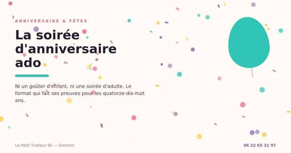 Soirée d'anniversaire pour adolescent livrée à domicile