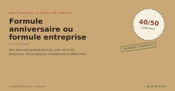 Formule anniversaire ou formule entreprise comparées