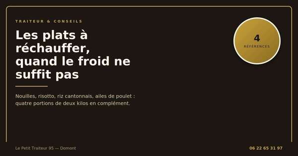 Les plats à réchauffer du Petit Traiteur 95