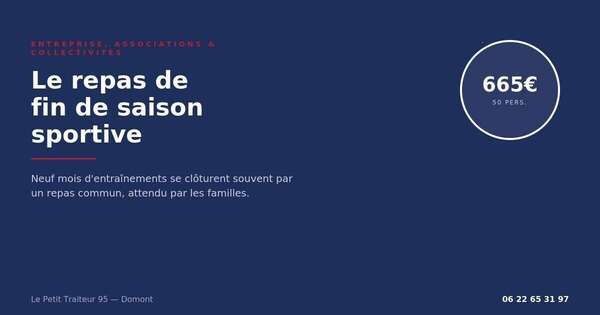 Repas de fin de saison sportive club Val-d'Oise