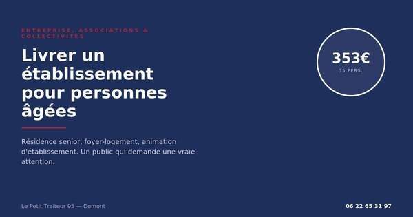 Buffet pour résidence senior ou foyer-logement