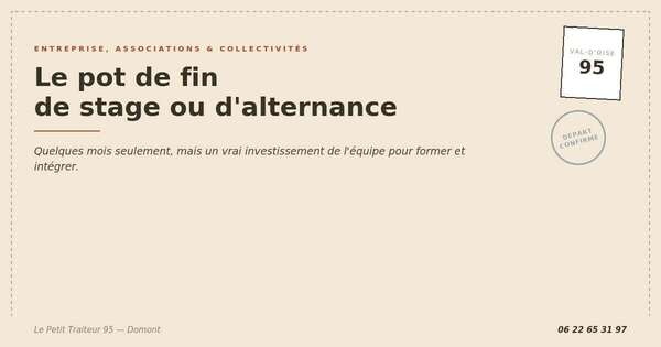 Pot de fin de stage ou d'alternance en entreprise