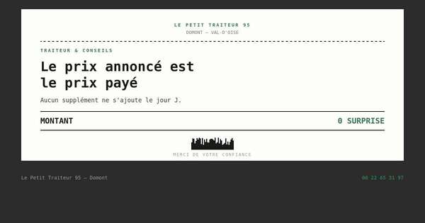 Le prix annoncé au devis reste le prix payé à la livraison
