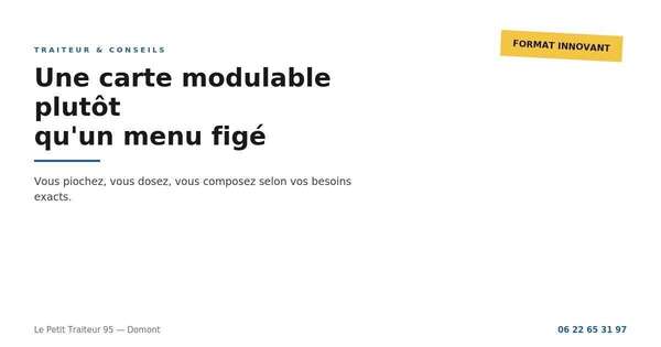 Une carte modulable pour composer son propre buffet