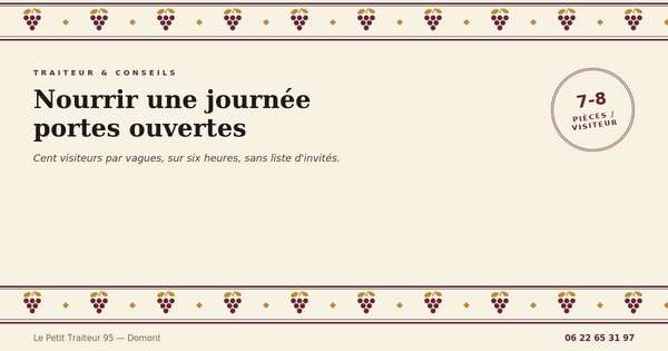 Buffet pour une journée portes ouvertes