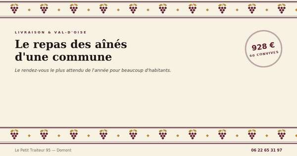 Repas des aînés organisé par une commune du Val-d'Oise