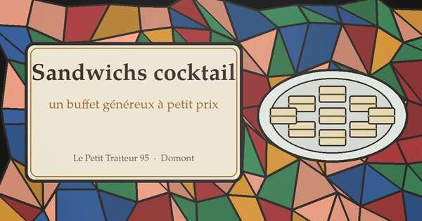 Sandwichs cocktail sur un buffet genereux a petit prix