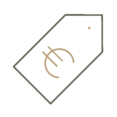 Wired outline 102 price tag euro hover flutter