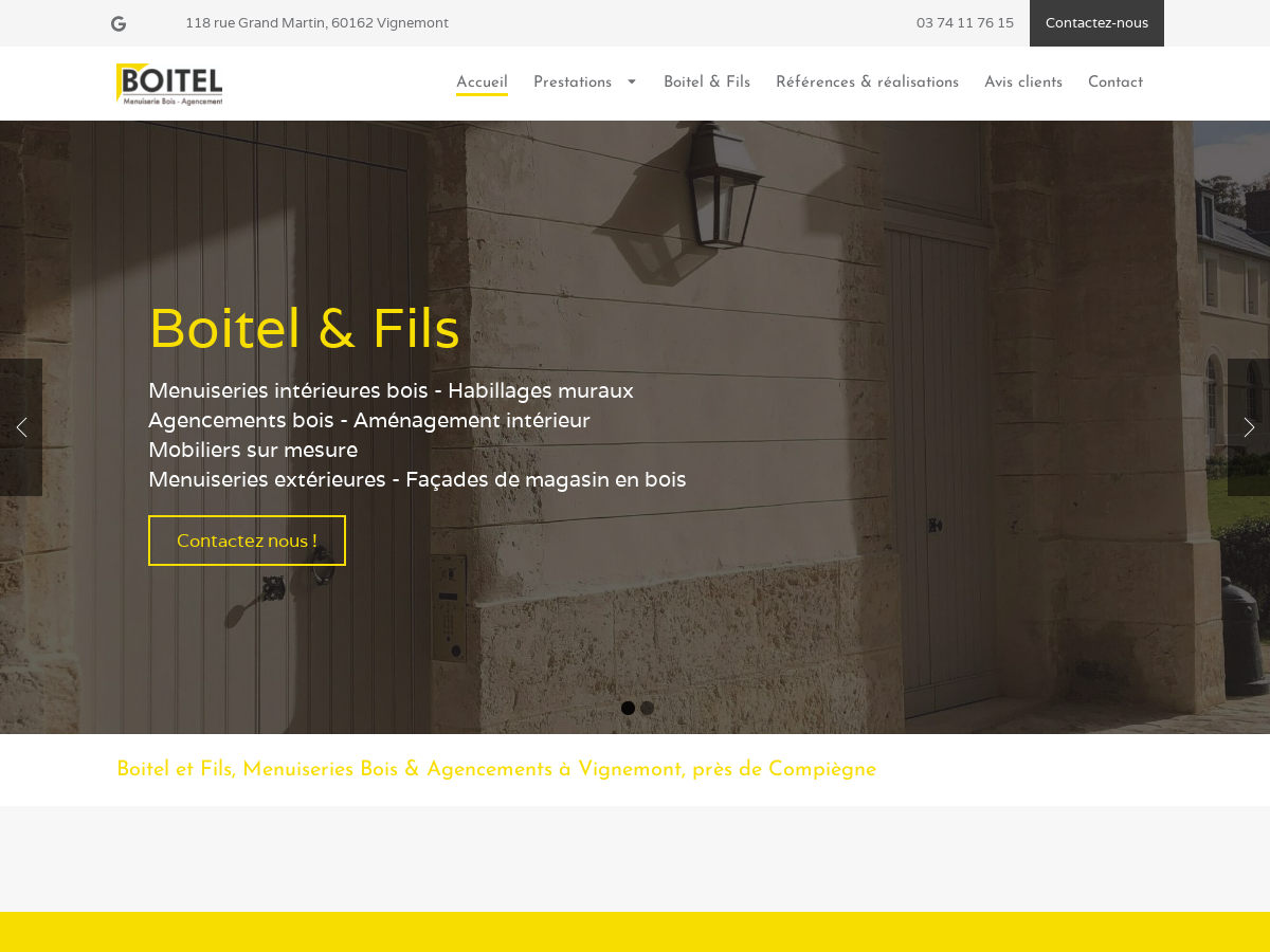 Exemple de site internet de Artisanat du BTP à Vignemont
