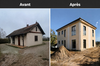 Maison contemporaine beige avec finitions soignées et durables
