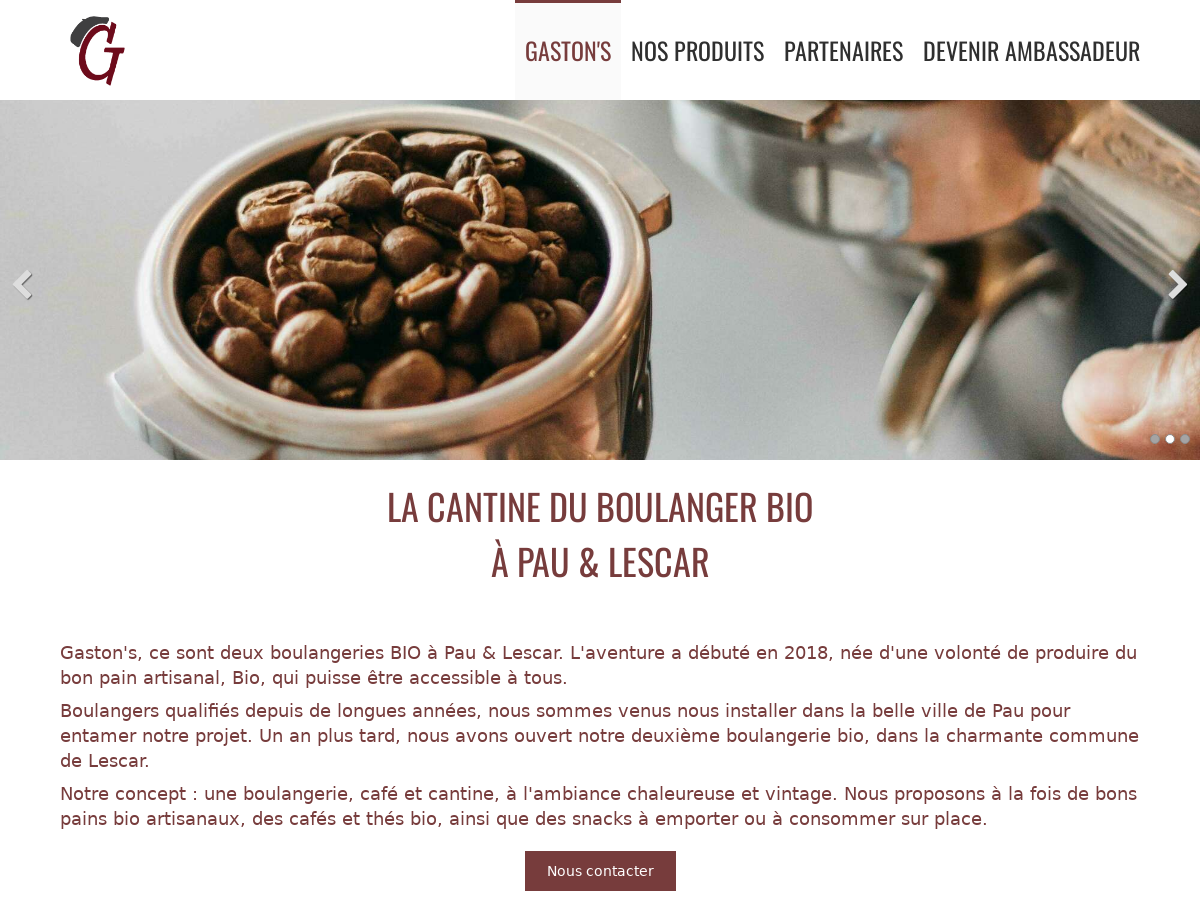 Exemple de site internet de Commerce de proximité à Pau