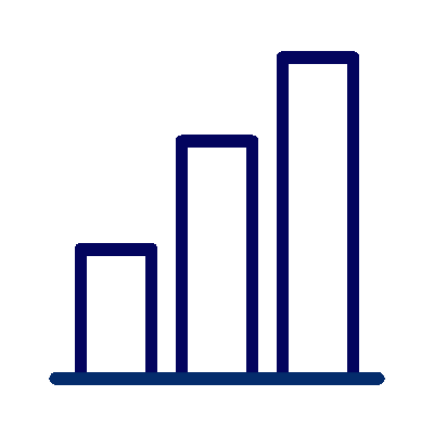 Wired outline 153 bar chart hover growth