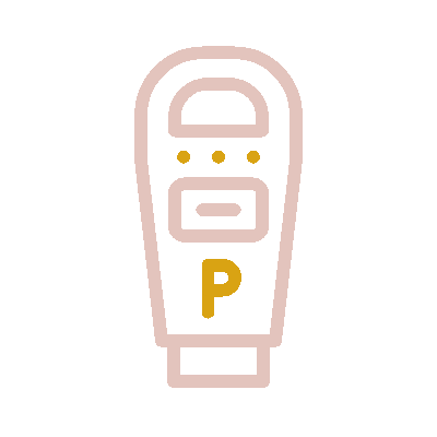 Wired outline 867 parking meter hover pinch
