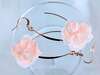 Boucles d'oreilles parure de mariée or rose fleur pêche