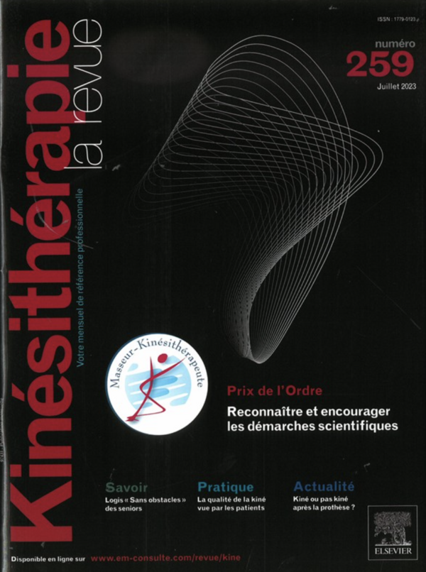 Résumé du prochain mensuel - "Kinésithérapie la Revue"