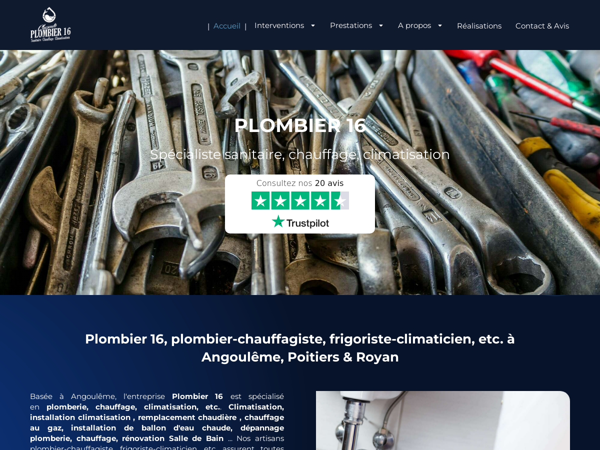 Exemple de site internet de  à Poitiers