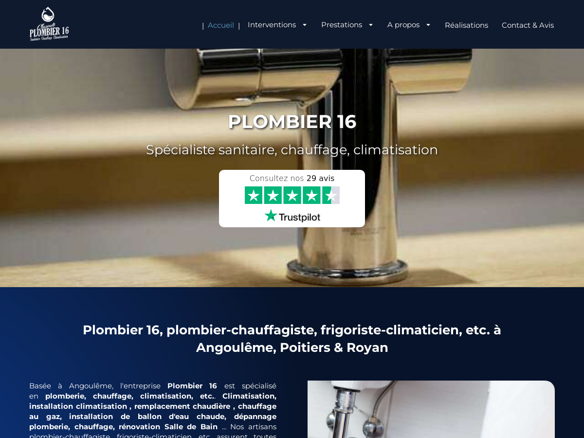 Exemple de site internet de  à Poitiers