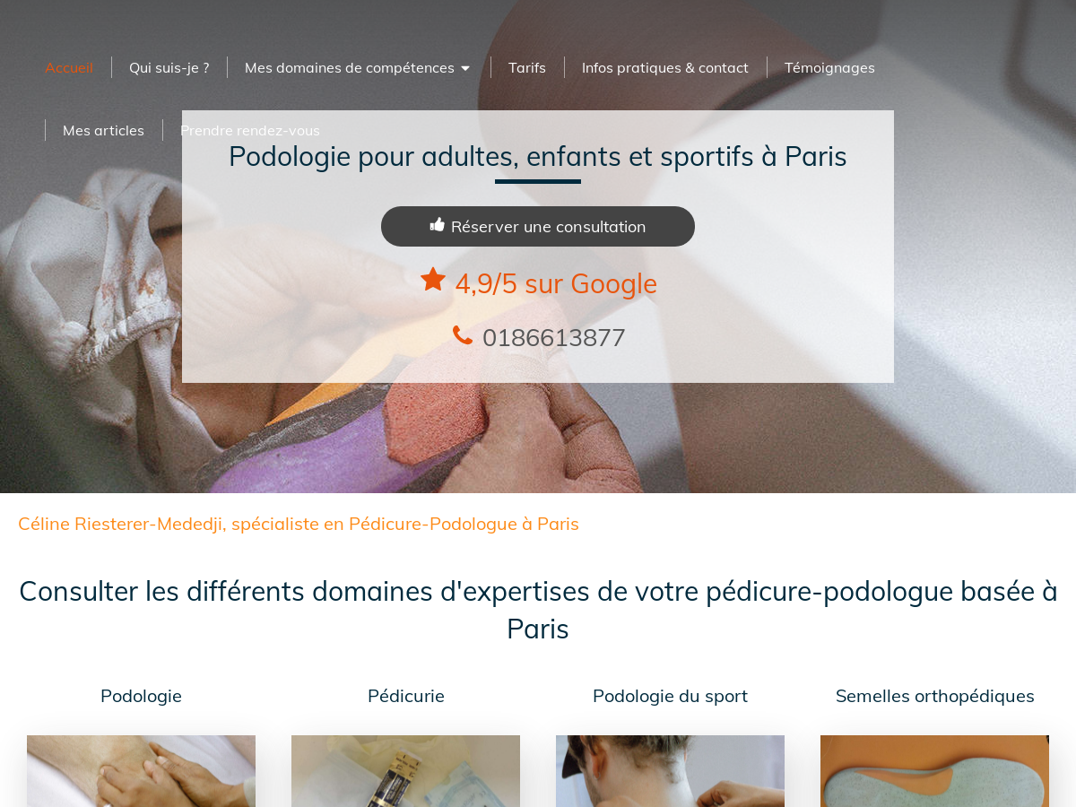 Exemple de site internet de Podologie à Paris 13