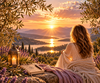 Femme contemplant coucher de soleil symbolisant transformation intérieure