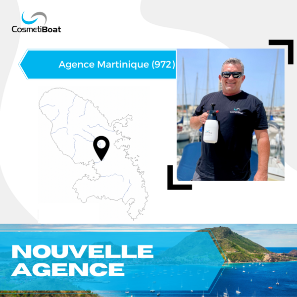 Nouvelle agence CosmétiBoat Martinique lavage bateau éco-responsable