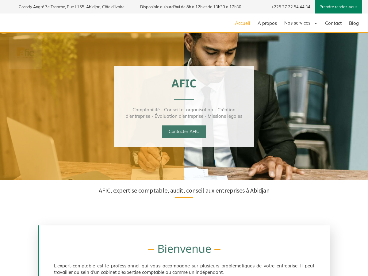 Exemple de site internet de  à Abidjan