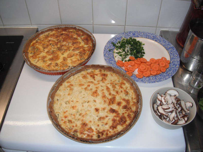 Tartes aux légumes, en stage de cuisine à St Agnan en Vercors
