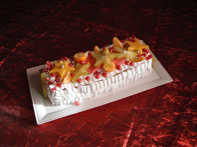 Bûche de Noël exotique, d'après Marie Chiocca