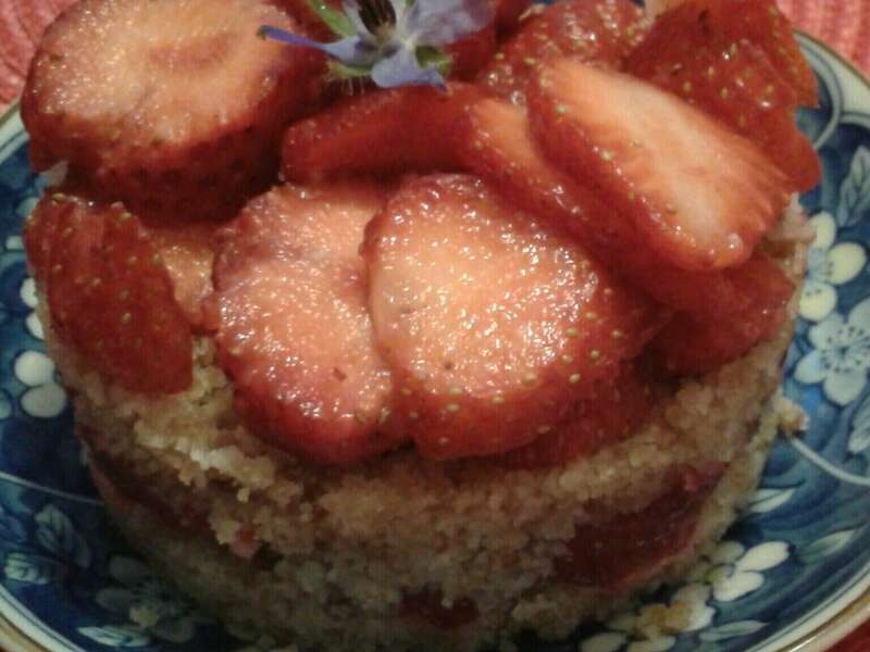 Biscru moelleux aux fraises, l'Instant cru