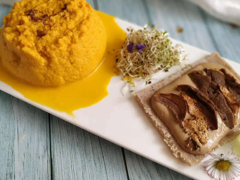 Croûtes aux champignons et purée de carotte, l'Instant cru 