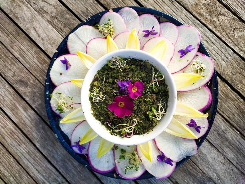 Tartare d'algues et crudités d'hiver