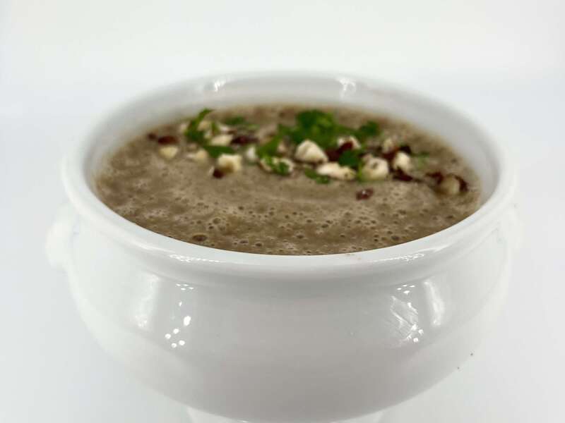 Velouté cru-chaud de champignons