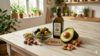 Sources Oméga 9 : huile d'olive, olives, avocat, amandes