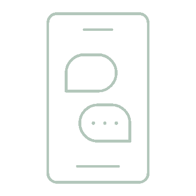 Wired outline 2308 phone message hover pinch