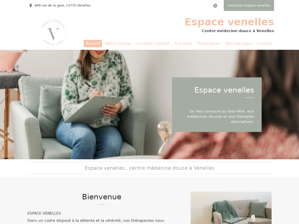 Exemple de site internet de Centre de soins à Venelles