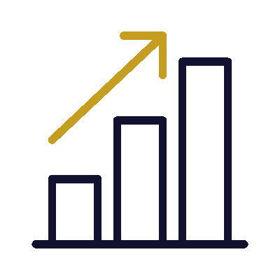 Wired outline 152 bar chart arrow copie