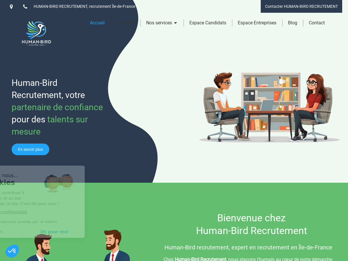 Exemple de site internet de Recrutement et intérim à Paris 16