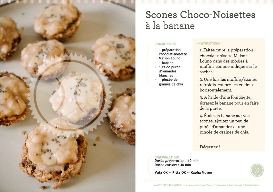recette scones choco-noisettes a la banane