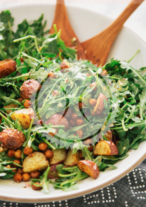 Salade au paprika grenailles & pois chiches rôtis