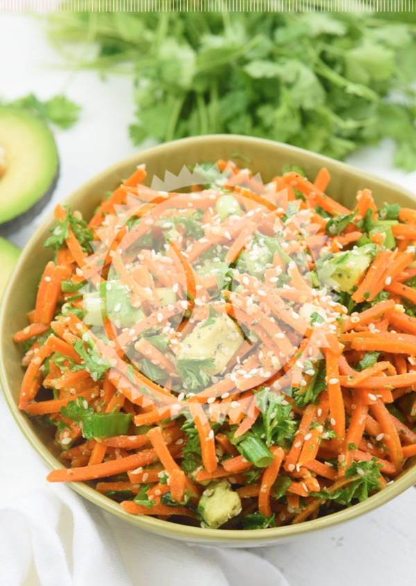 Salade Asiatique, Avocat, Carotte, Coriandre