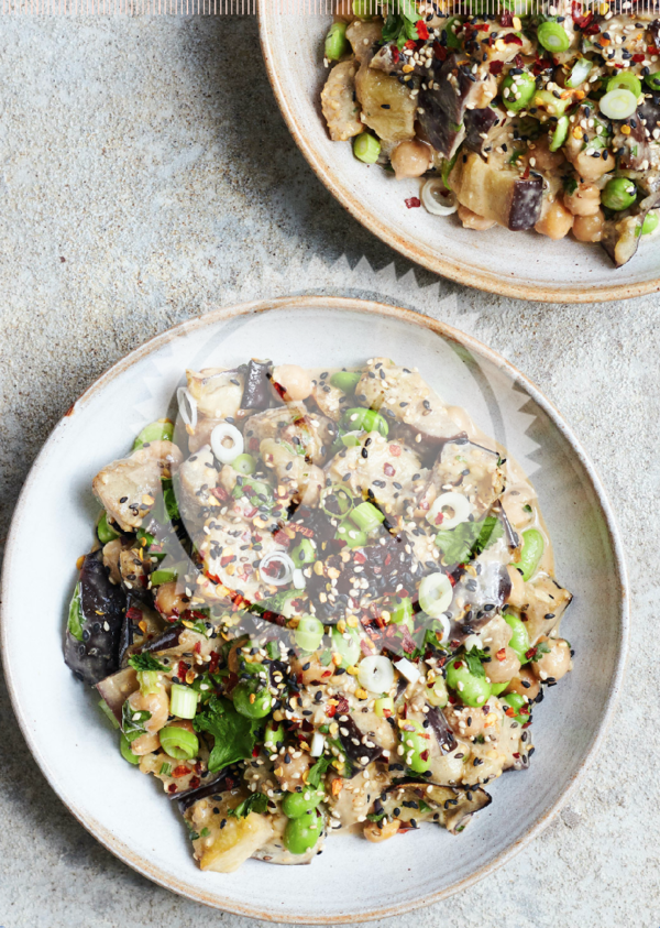 Salade Aubergine & Pois Chiches